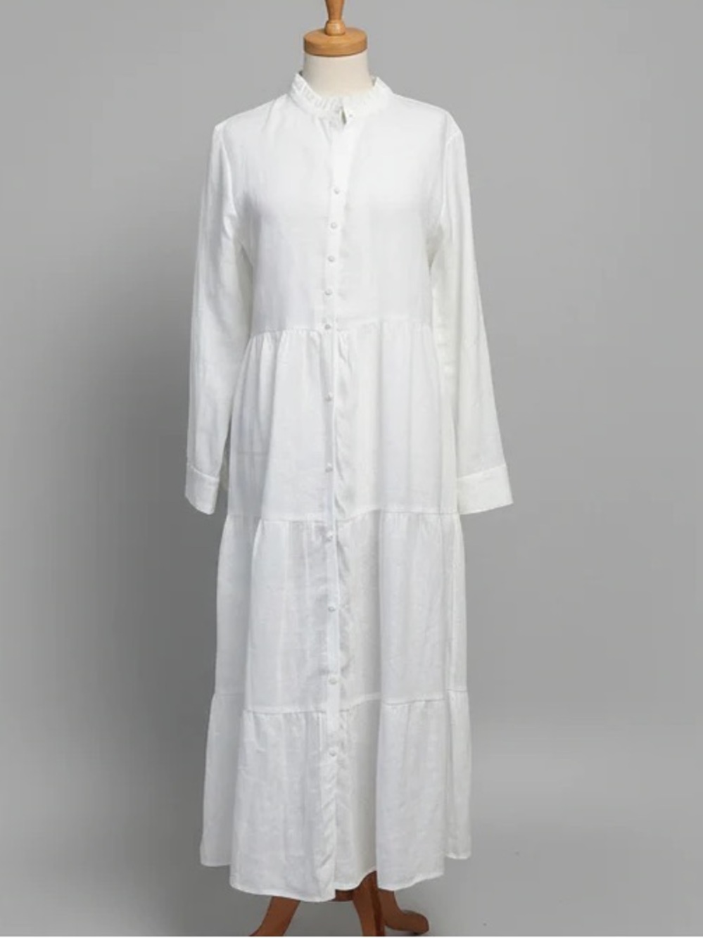 ALICE WALK Linen Maxi Dress White NWT $300 size XL